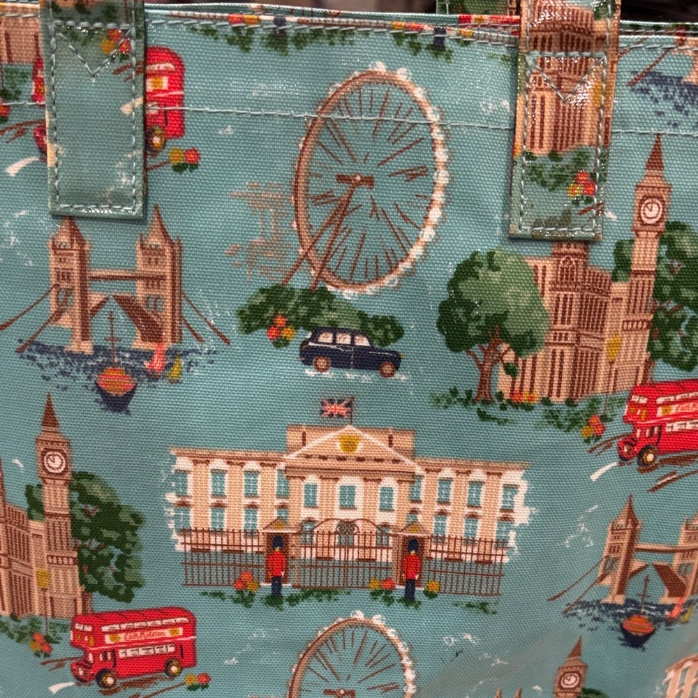 Cath Kidston Teal London Landmark Print Tote - Picture 2 of 9
